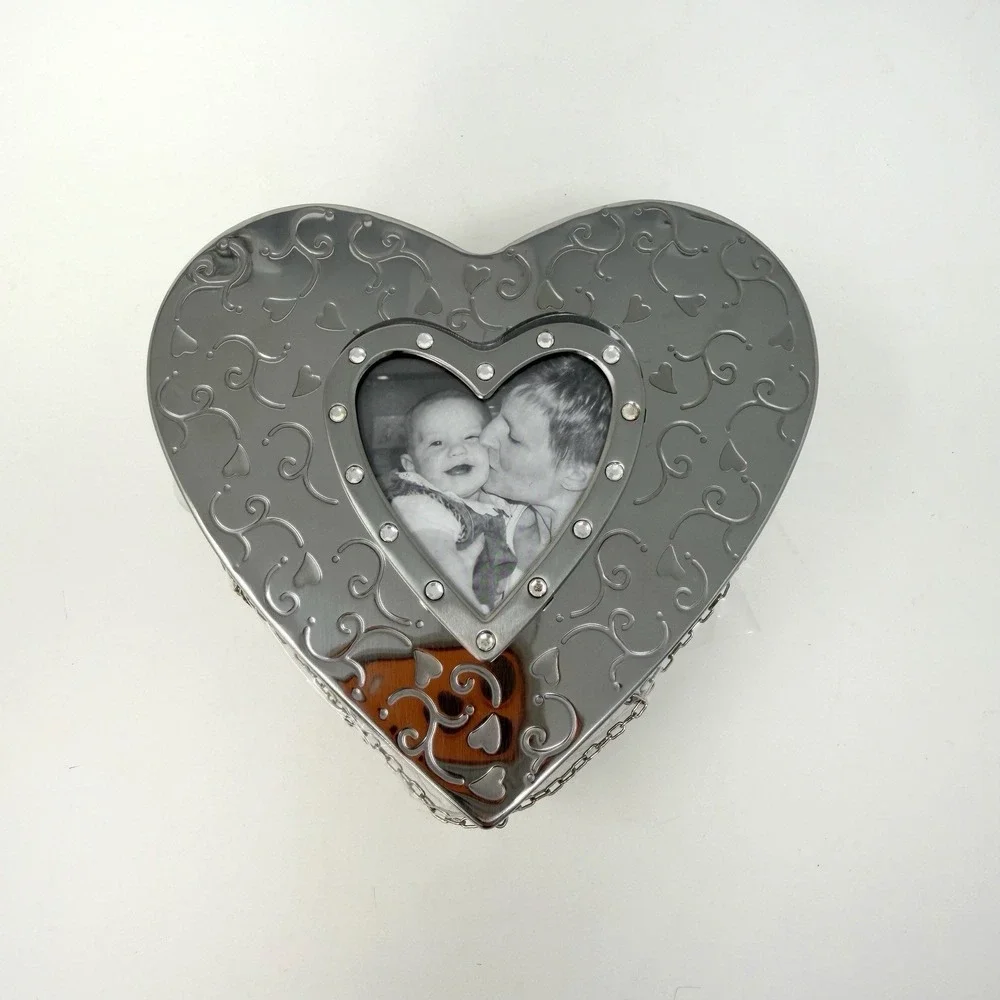 Hallmark Keepsake Heart of Motherhood Jewelry Box Photo Frame NIB 6